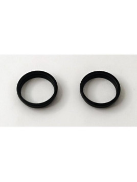 Set de 2 anillos de camara negros para iPhone 16 iPhone 16 Plus calidad premium