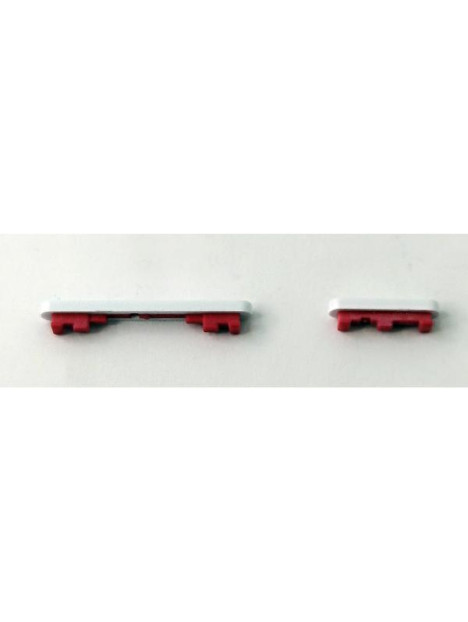 Set de 2 botones laterales blancos para Xiaomi Poco X6 5G calidad premium