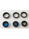Set de 3 cristales de camara con marco negro para iPhone 16 Pro iPhone 16 Pro Max calidad premium