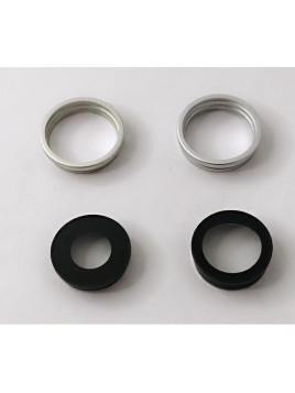 Set de 2 cristales de camara con marco blanco para iPhone 16 iPhone 16 Plus calidad premium