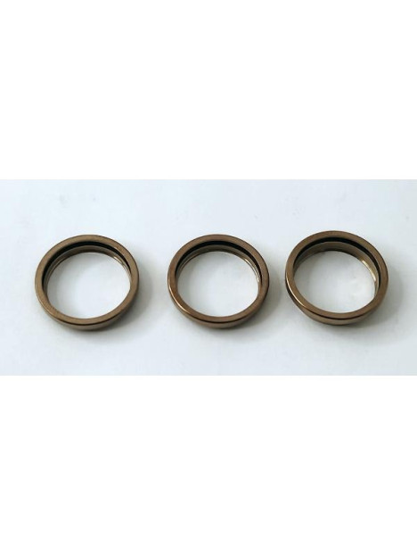 Set 3 anillos de camara dorados para iPhone 16 Pro A3293 A3083 A3292 A3294 16 Pro Max A3296 A3084 A3295 A3297