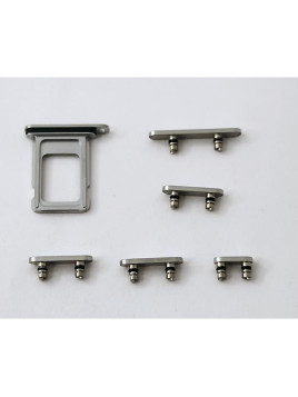 Set de 5 botones y soporte sim blanco para iPhone 16 Pro iPhone 16 Pro Max calidad premium