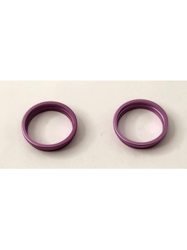 Set 2 anillos camara rosa para iPhone 16 A3287 A3081 A3286 A3288 16 Plus A3290 A3082 A3289 A3291 calidad premium