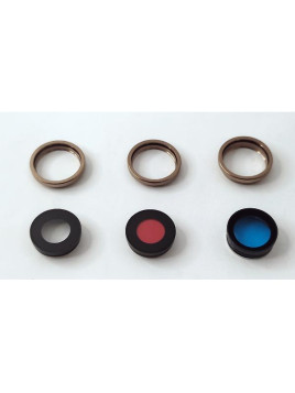 Set 3 cristales de camara marco dorado para iPhone 16 Pro A3293 A3083 A3292 A3294 Pro Max A3296 A3084 A3295 A3297