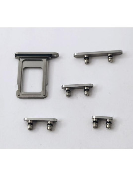 Soporte sim y botones grises para iPhone 16 Pro A3293 A3083 A3292 A3294 16 Pro Max  A3296 A3084 A3295 A3297