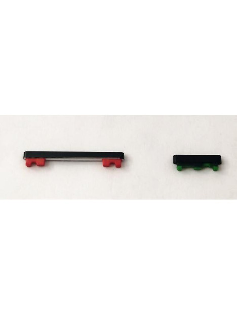 Set de 2 botones laterales negros para Xiaomi Poco F5 Pro 5G calidad premium
