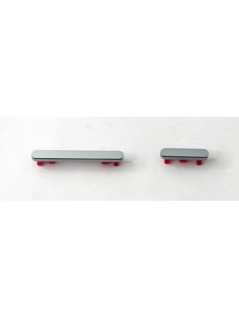 Set de 2 botones laterales blancos para Xiaomi Poco F6 Pro 5G calidad premium