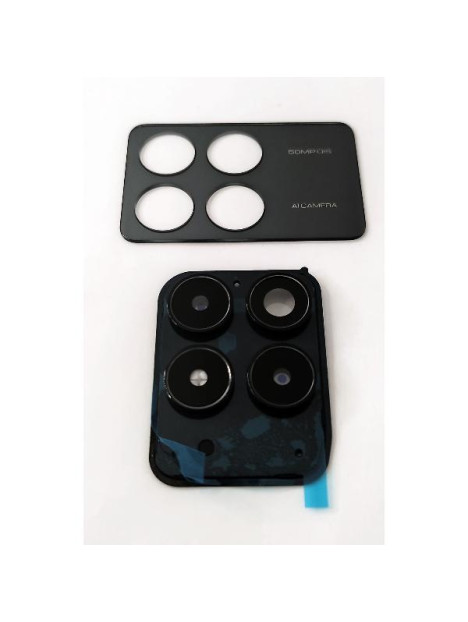 Cristal de camara para Xiaomi Poco F6 Pro 5G con marco negro calidad premium