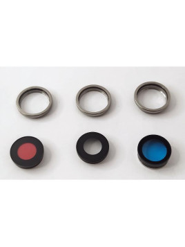 Set 3 cristales camara marco gris para iPhone 16 Pro A3293 A3083 A3292 A3294 16 Pro Max A3296 A3084 A3295 A3297