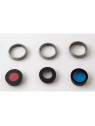 Set 3 cristales camara marco gris para iPhone 16 Pro A3293 A3083 A3292 A3294 16 Pro Max A3296 A3084 A3295 A3297