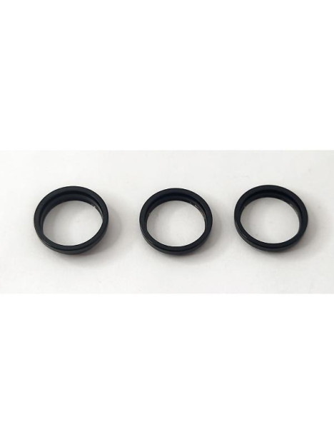 Set 3 anillos de camara negros para iPhone 16 Pro A3293 A3083 A3292 A3294 16 Pro Max A3296 A3084 A3295 A3297
