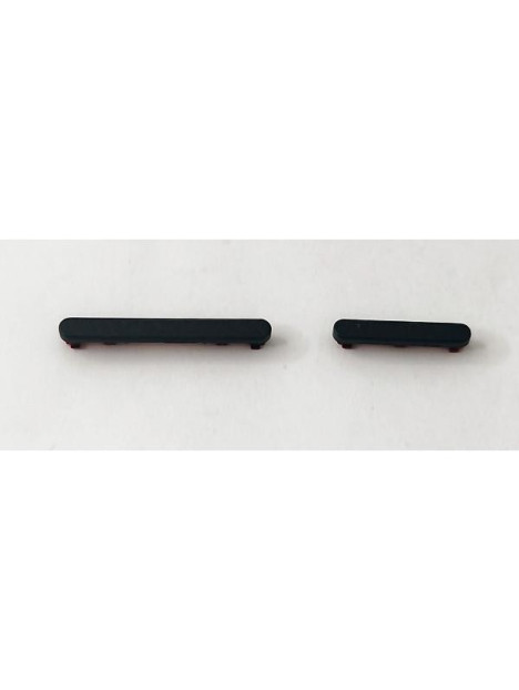 Set de 2 botones laterales negros para Xiaomi Poco M6 Pro 4G calidad premium