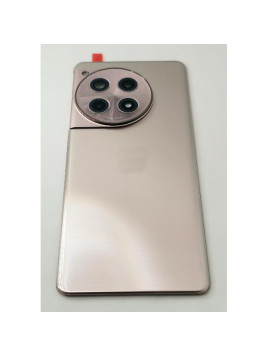 Tapa trasera o tapa bateria dorada para Oneplus 12R 5G con cubierta de camara