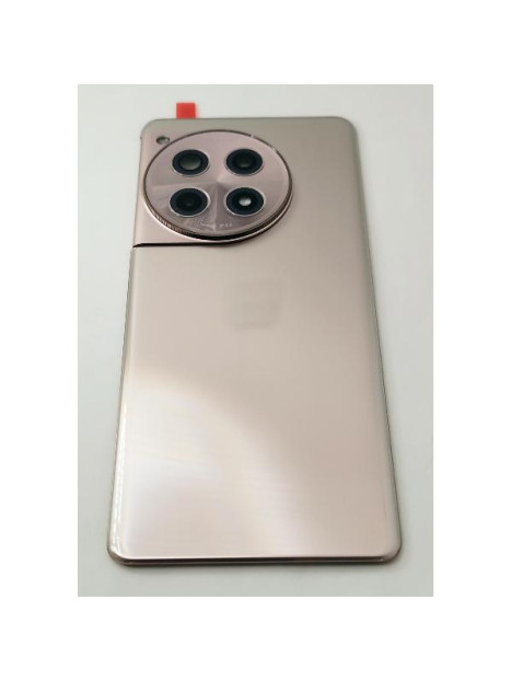 Tapa trasera o tapa bateria dorada para Oneplus 12R 5G con cubierta de camara