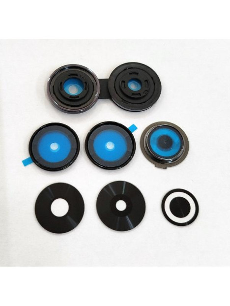 Cristal de camara para Xiaomi Poco M6 4G con marco negro calidad premium