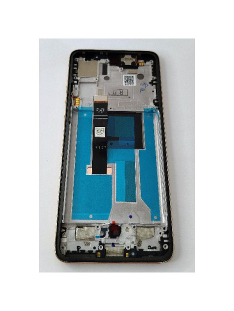 Pantalla lcd para Motorola Moto Edge 50 Neo mas tactil negro con marco dorado calidad premium