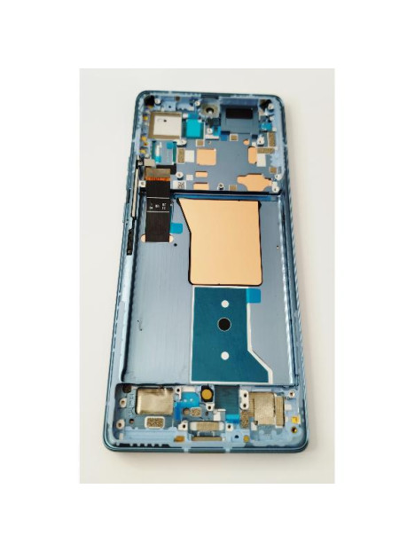 Pantalla lcd para Motorola Edge 40 Pro mas tactil negro con marco azul calidad premium