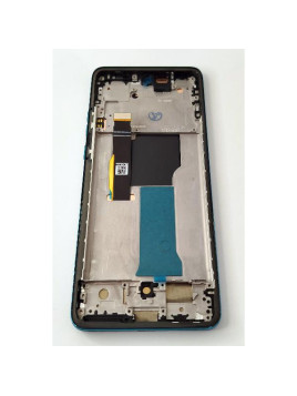 Pantalla lcd para Motorola Edge 40 Neo XT2307-1 mas tactil negro con marco azul calidad premium