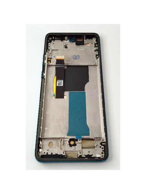 Pantalla lcd para Motorola Edge 40 Neo XT2307-1 mas tactil negro con marco azul calidad premium