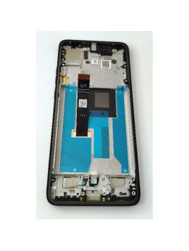 Pantalla lcd para Motorola Moto Edge 50 Neo mas tactil negro con marco azul calidad premium