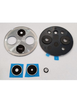 Cristal de camara para Xiaomi Poco C75 con marco dorado calidad premium