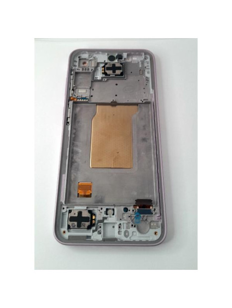 Pantalla lcd para Samsung Galaxy A35 5G A356B GH82-34221C mas tactil negro mas marco lavanda Service Pack