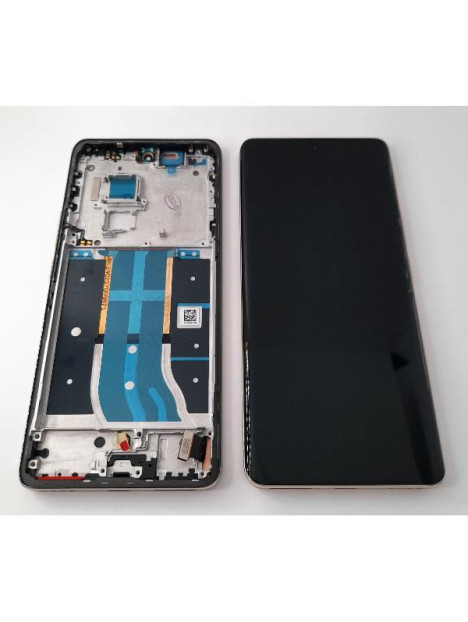 Pantalla lcd para Realme 12 Pro 5G RMX3842 RMX3843 mas tactil negro mas marco plata Service Pack