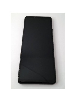 Pantalla lcd para Sony Xperia 10 III BT52 A5034092B mas tactil negro mas marco negro Service Pack