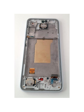 Pantalla lcd para Samsung Galaxy A35 5G A356B GH82-34221B mas tactil negro mas marco azul claro Service Pack