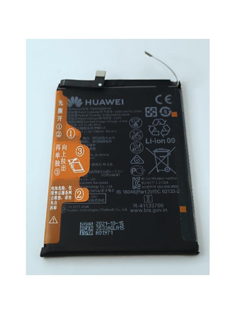 Bateria HB466589EFW 4200mAh mas flex sensor de huella negro para Huawei Nova 8i 02354GMD Service Pack