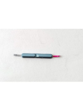 Boton volumen azul claro para Motorola Moto G24 Power calidad premium