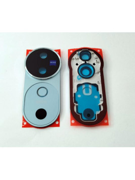 Cristal de camara para Vivo V40 5G con marco azul calidad premium