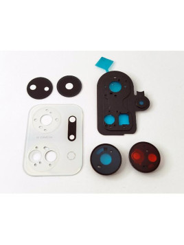 Cristal de camara para Huawei Honor X7A con marco plata calidad premium