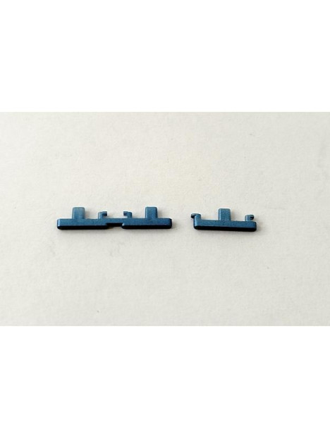 Set de 2 botones laterales azules para Motorola Edge 40 5G XT2303-2 calidad premium