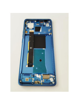 Pantalla lcd para Motorola Edge 40 5G XT2303-2 mas tactil negro con marco azul calidad premium