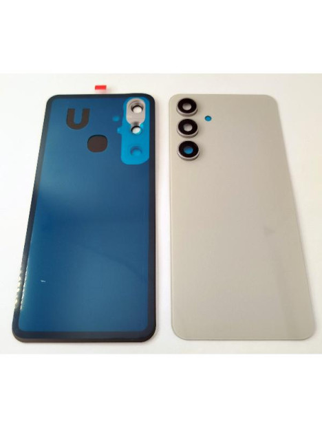 Tapa trasera o tapa bateria dorada para Samsung Galaxy S24 FE 5G S721 con cristal de camara