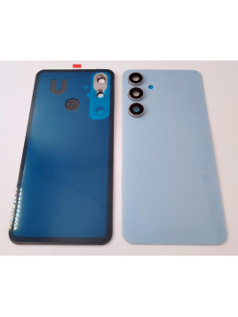 Tapa trasera o tapa bateria azul para Samsung Galaxy S24 FE 5G S721 con cristal de camara azul