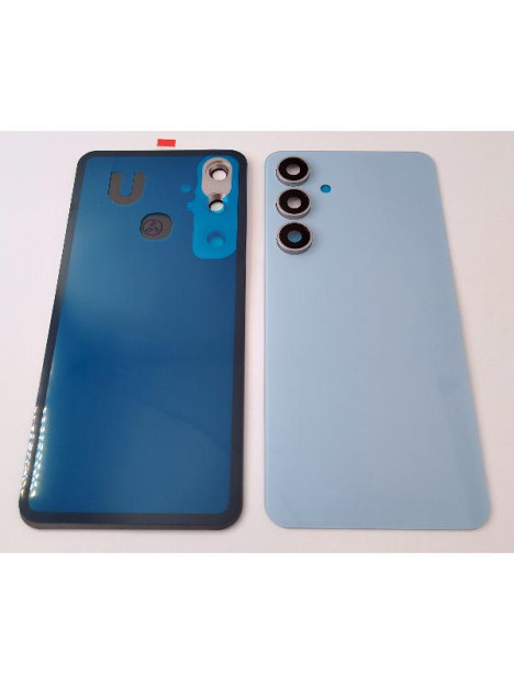 Tapa trasera o tapa bateria azul para Samsung Galaxy S24 FE 5G S721 con cristal de camara azul