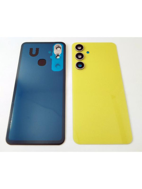 Tapa trasera o tapa bateria amarilla para Samsung Galaxy S24 FE 5G S721 con cristal de camara