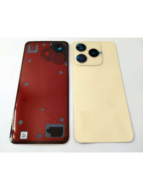 Tapa trasera o tapa bateria dorada para Realme C61 4G RMX3933 con cristal de camara