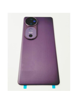 Tapa trasera o tapa bateria morada para Vivo V40 5G con cristal de camara