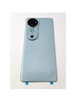 Tapa trasera o tapa bateria azul para Vivo V40 5G con cubierta de camara