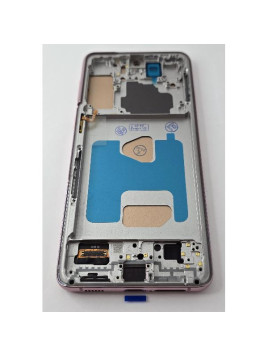 Pantalla lcd para Samsung Galaxy S21 Plus 5G G996 mas tactil negro con marco morado compatible TFT