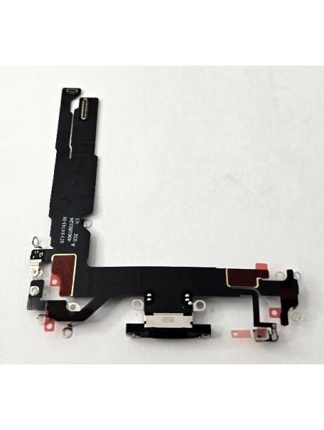 Flex puerto de carga negro para iPhone 16 A3287 A3081 A3286 A3288 calidad premium