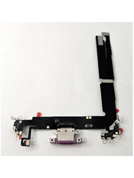 Flex puerto de carga rosa para iPhone 16 Plus A3290 A3082 A3289 A3291 compatible