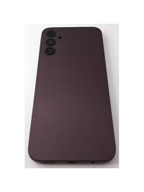 Tapa trasera o tapa bateria morada para Samsung Galaxy A14 4G A145 con cristal de camara