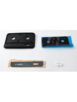 Cristal de camara para Oppo A57 4G CPH2387 con marco negro calidad premium