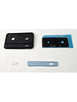 Cristal de camara para Oppo A57s CPH2385 con marco azul calidad premium