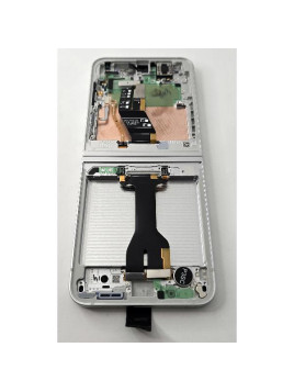 Pantalla lcd para Samsung Galaxy Z Flip6 SM-F741B mas tactil negro con marco blanco GH82-35014F Service Pack