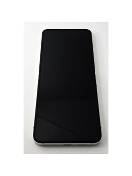 Pantalla lcd para Samsung Galaxy Z Flip6 SM-F741B mas tactil negro con marco blanco GH82-35014F Service Pack